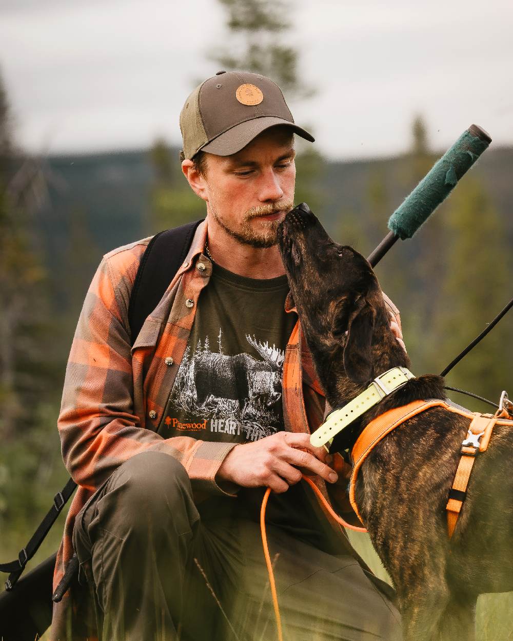 Dark Brown Coloured Pinewood Finnveden Hybrid Cap on outdoor background