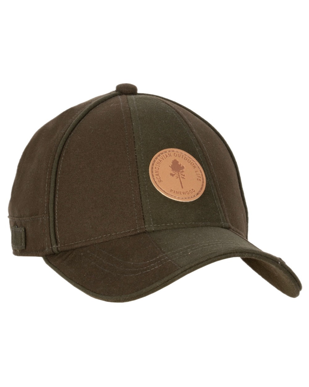 Suede Brown Mossgreen Coloured Pinewood Furudal Hunters Waterproof Cap on white background