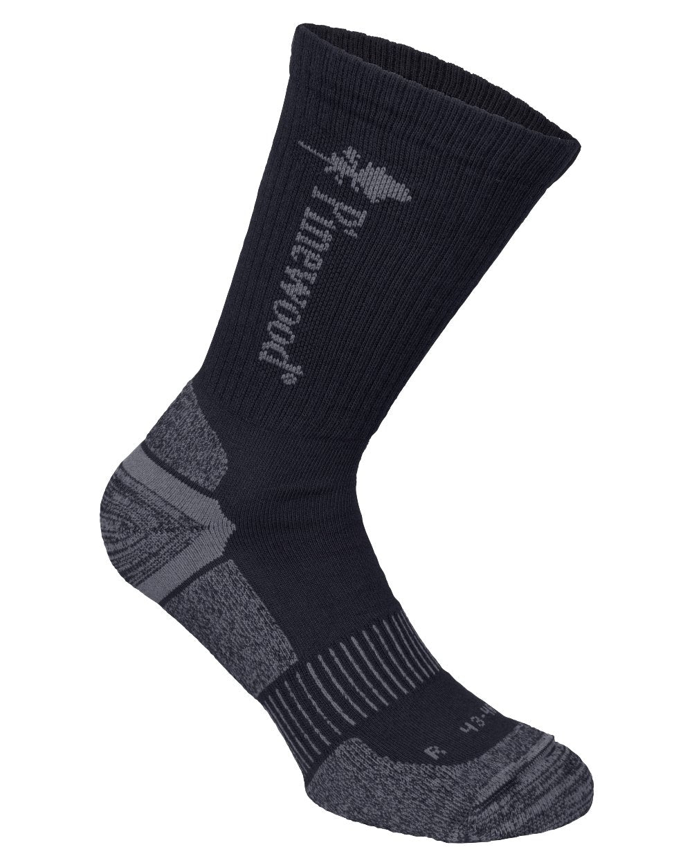 Black coloured Pinewood Insectsafe Coolmax Long Socks on white background