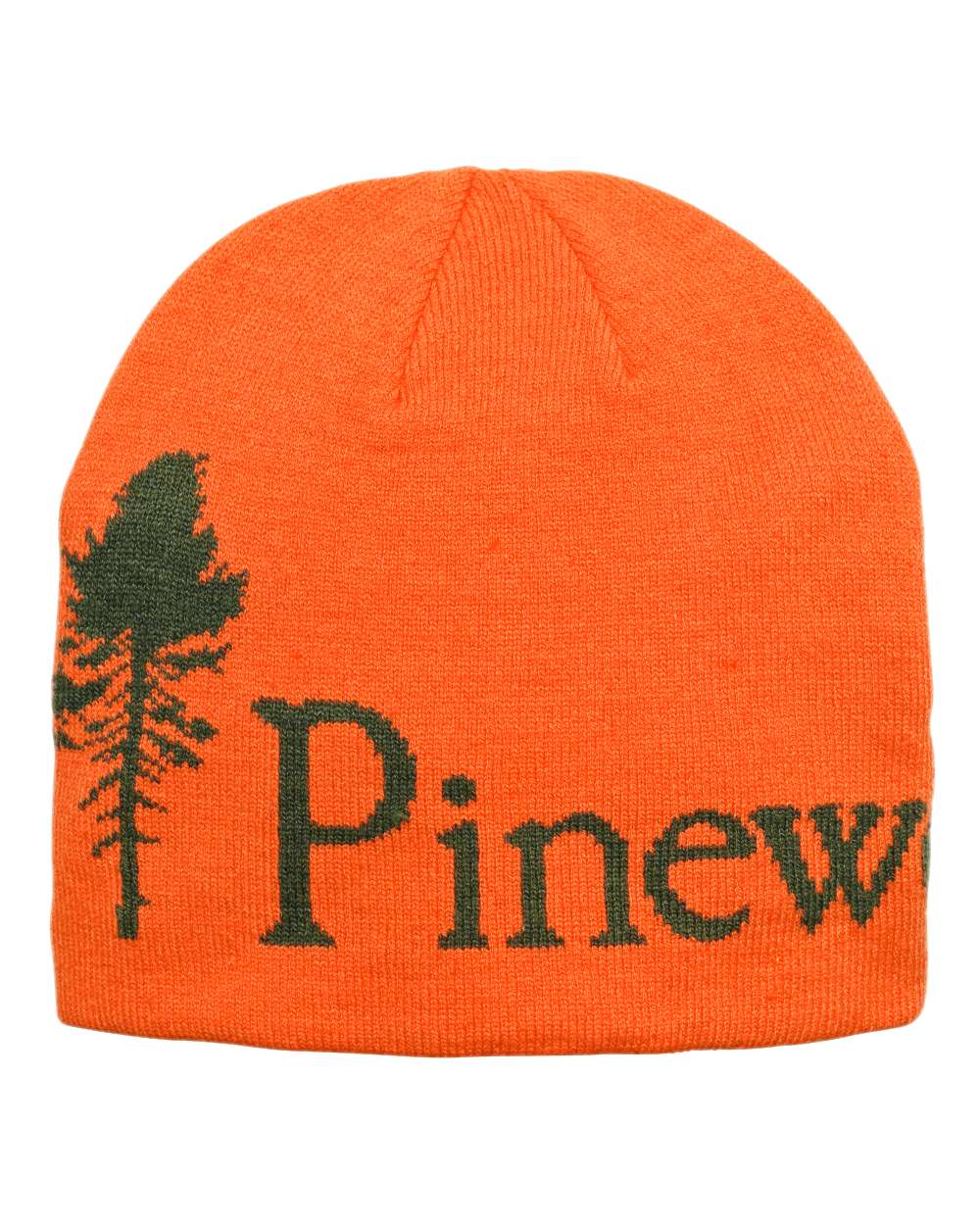 Orange Green Coloured Pinewood Melange Hat on white background