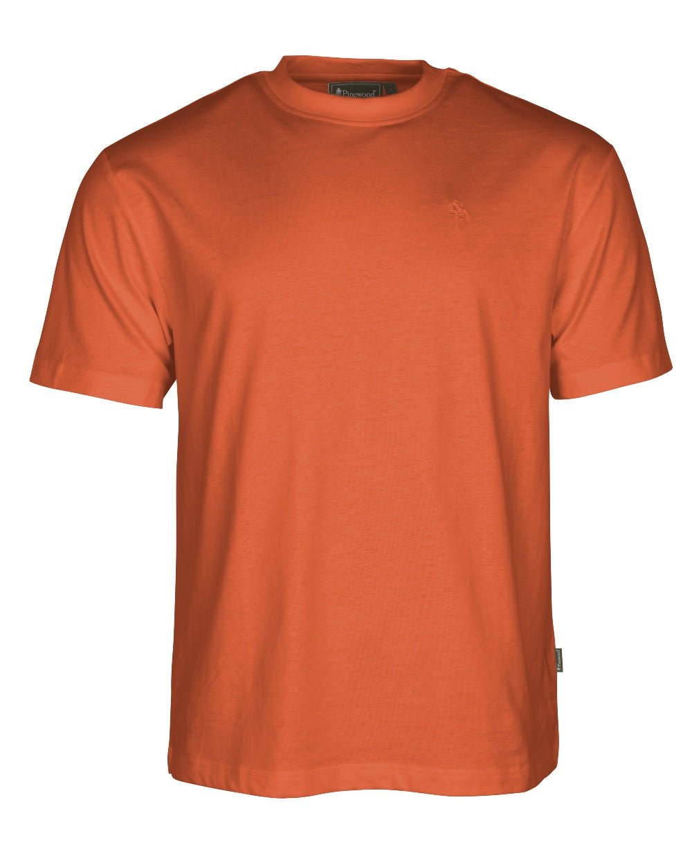 White Pine Burned Orange Coloured Pinewood Mens 3-Pack T-Shirt on white background