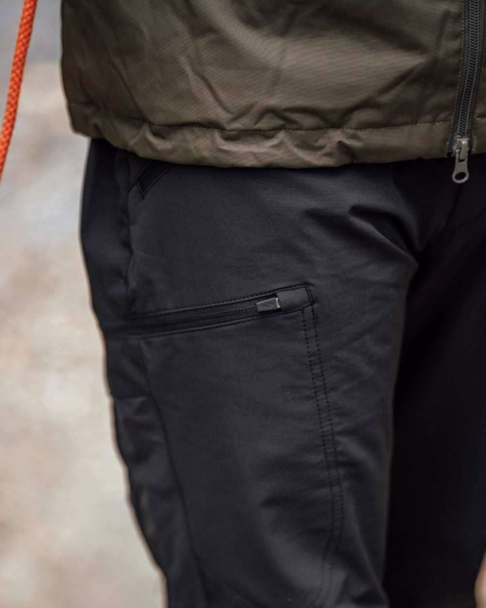 Black Coloured Pinewood Mens Abisko Brenton Trousers on outdoor background