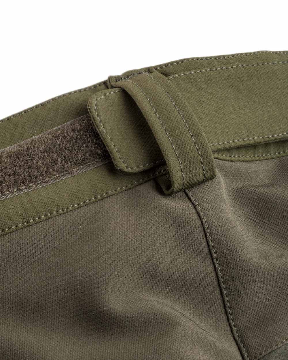 Dark Olive Suede Brown Coloured Pinewood Mens Abisko Brenton Trousers on white background
