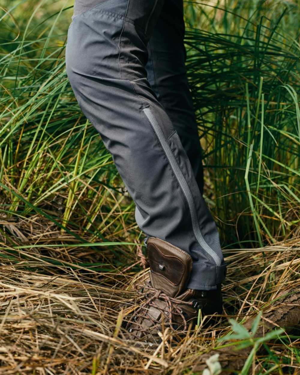 Indigo Blue Coloured Pinewood Mens Abisko Brenton Trousers on forest background