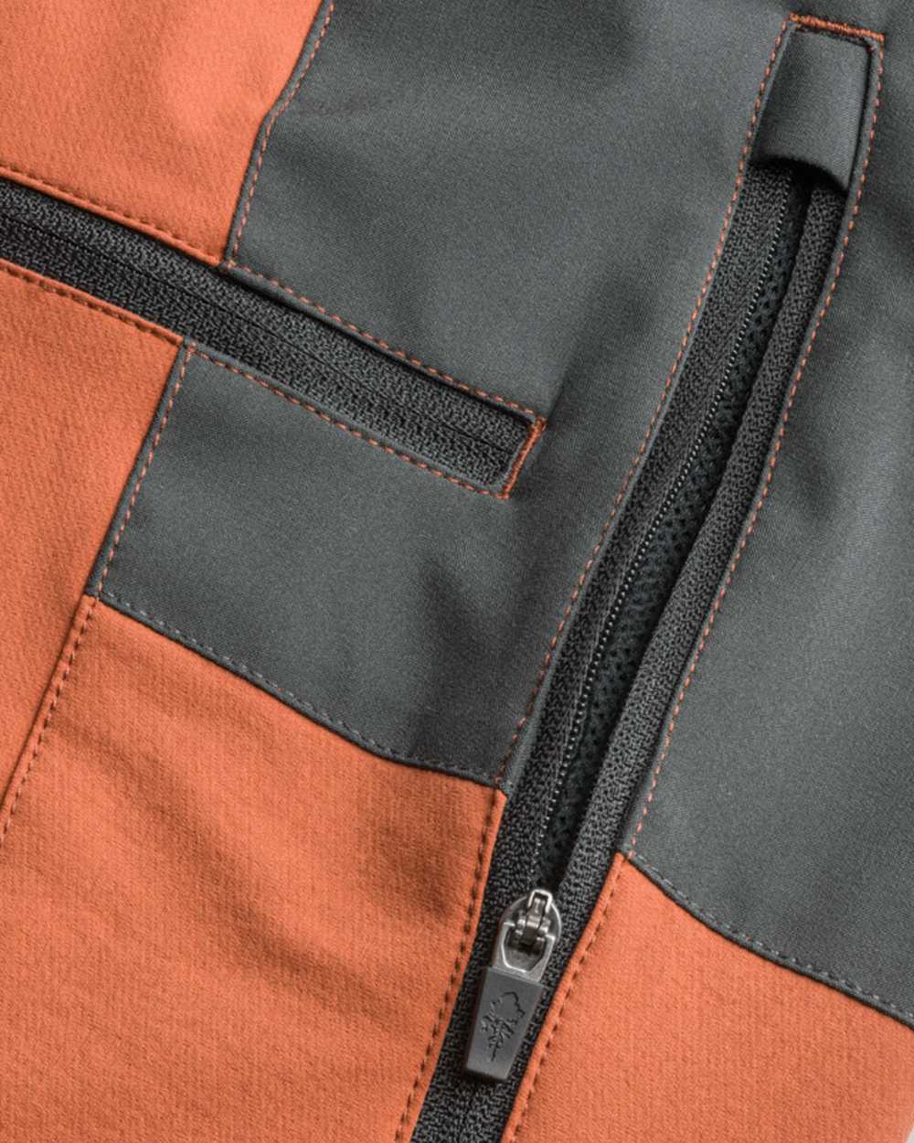 Terracotta Dark Anthracite Coloured Pinewood Mens Abisko Brenton Trousers on outdoor background