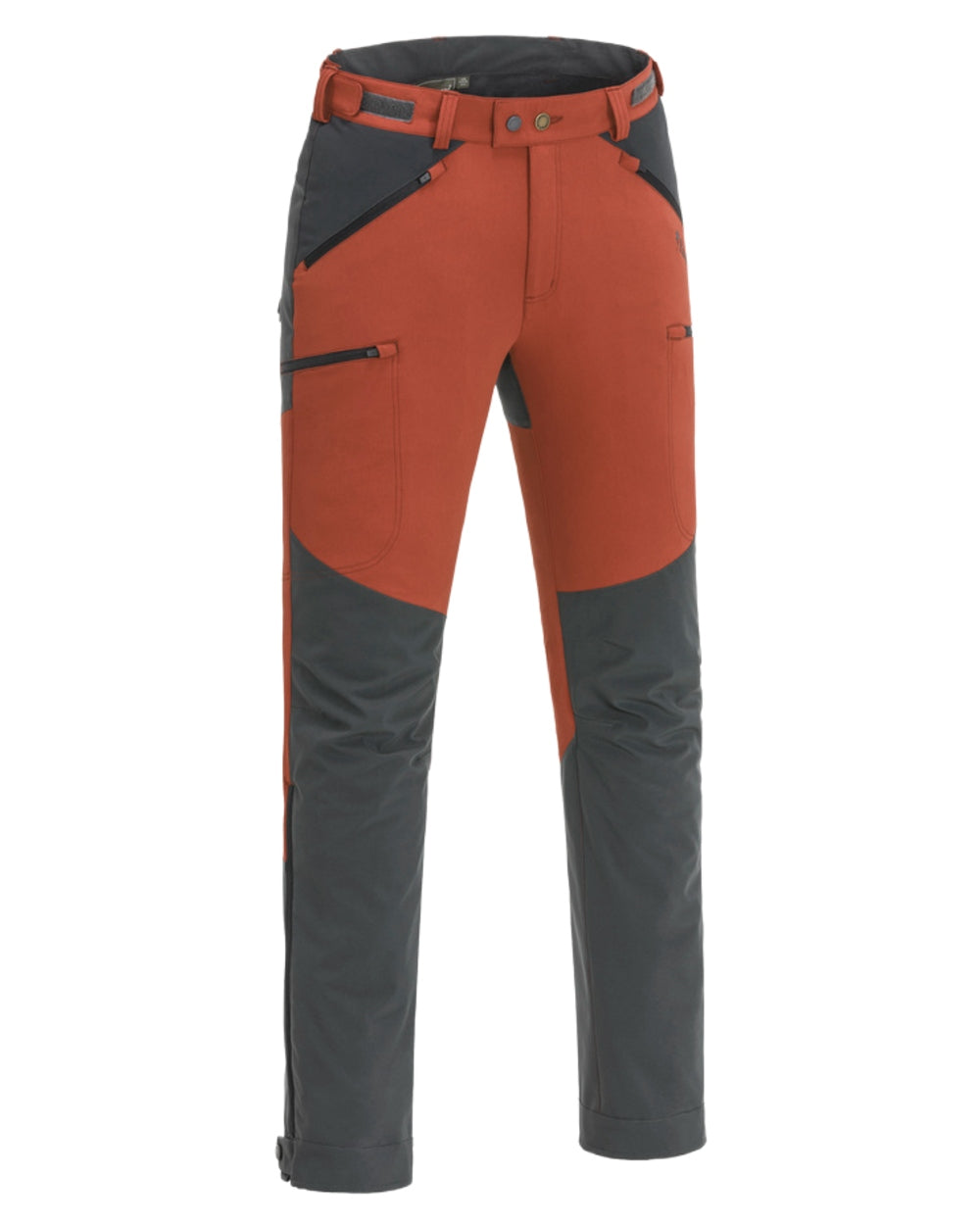 Terracotta Dark Anthracite Coloured Pinewood Mens Abisko Brenton Trousers on white background