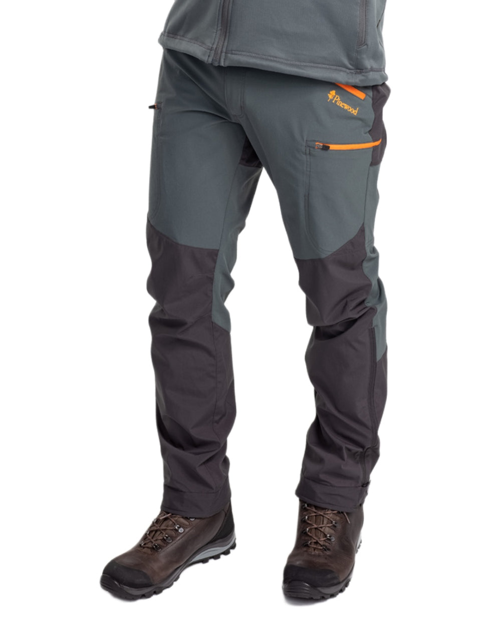 Urban Grey Dark Anthracite Coloured Pinewood Mens Abisko Brenton Trousers on white background