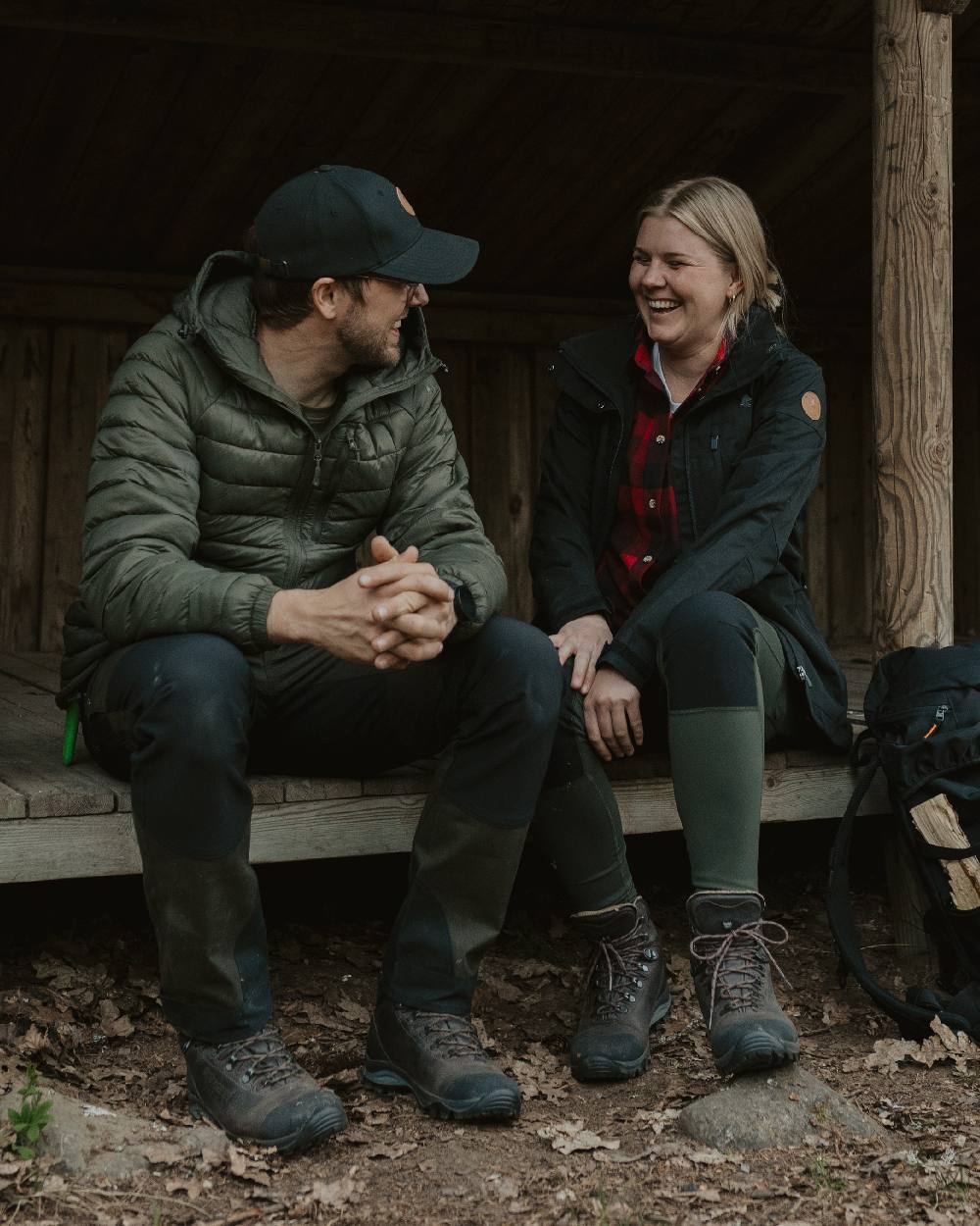 Clover Green Coloured Pinewood Mens Abisko Insulation Jacket on outdoor background