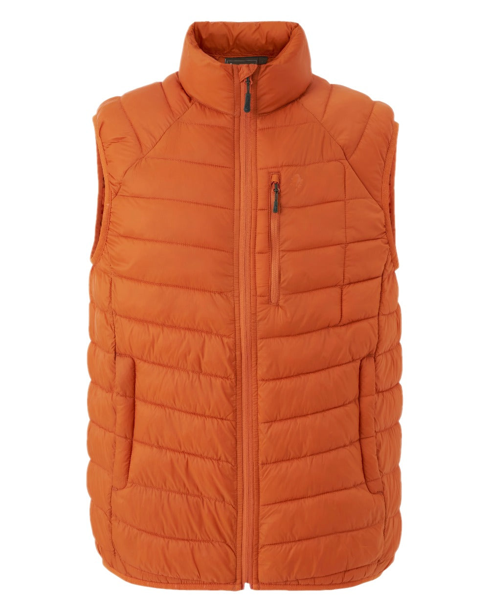 Burned Orange Coloured Pinewood Mens Abisko Insulation Vest on white background