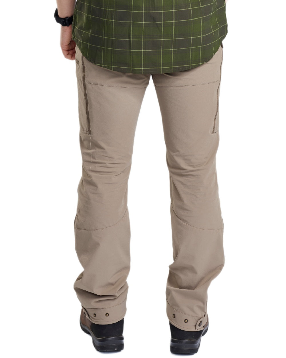 Mole Brown Coloured Pinewood Mens Abisko Light Stretch Trousers on white background