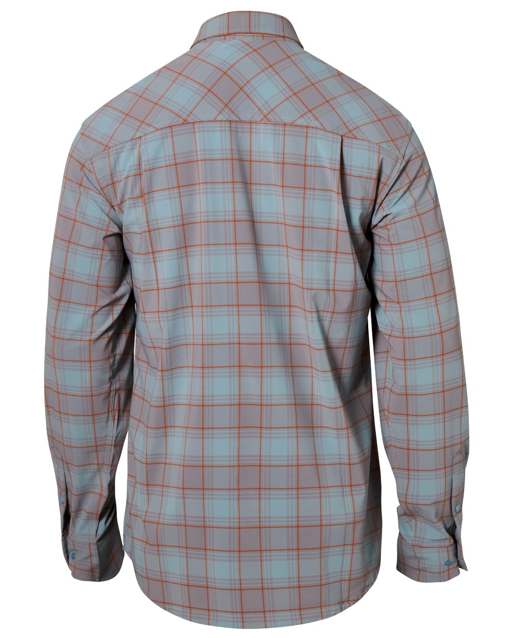 Aqua Grey coloured Pinewood Mens Abisko Trekking InsectSafe Long Sleeve Shirt on white background