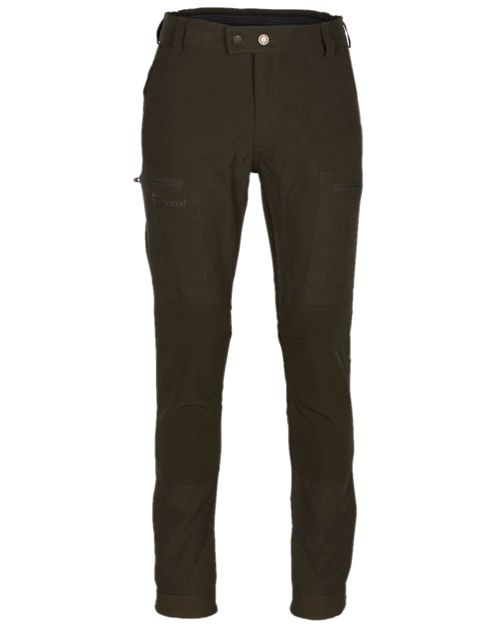 Dark Mossgreen Coloured Pinewood Mens Caribou Hunting Trousers on white background