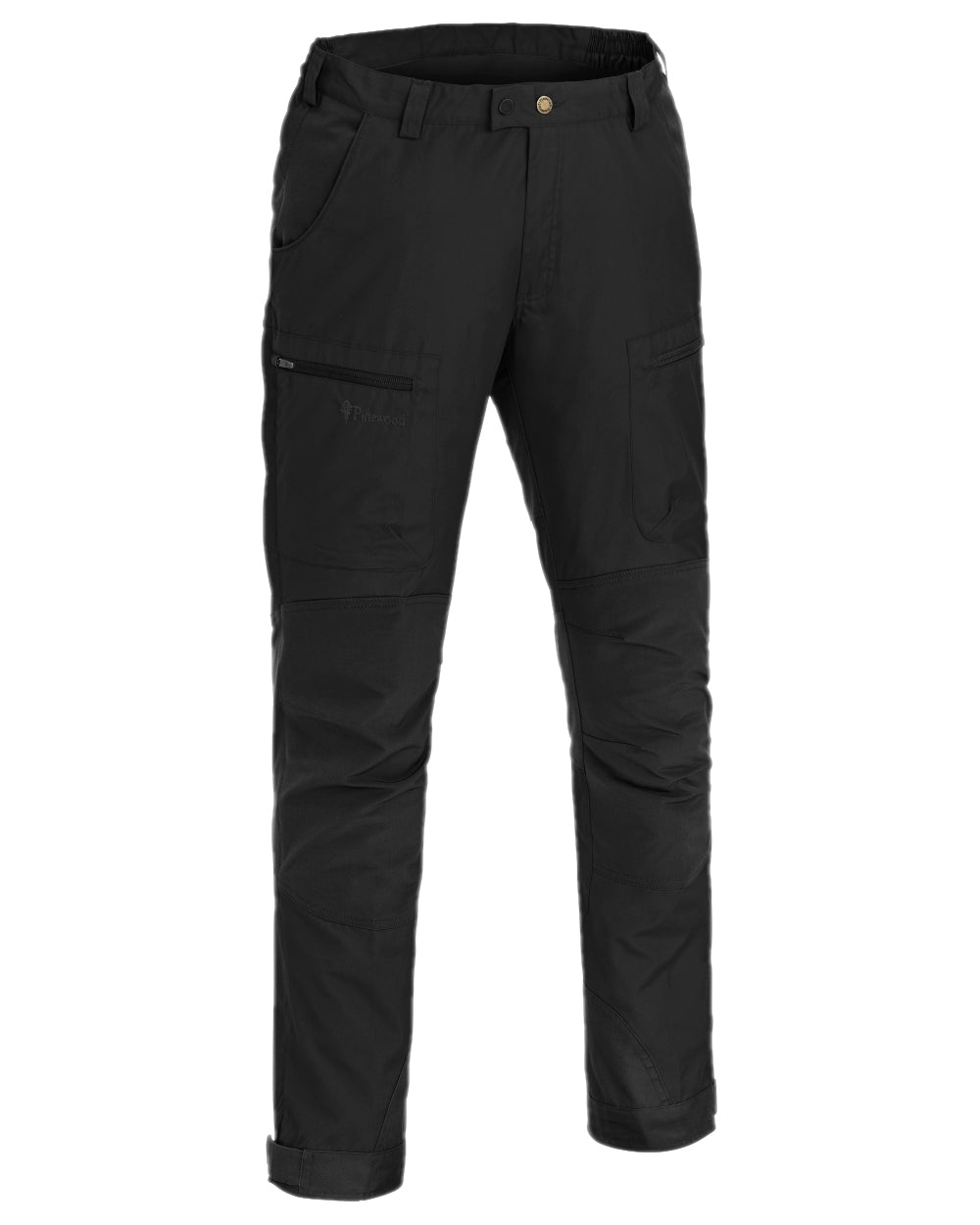 Black Coloured Pinewood Mens Caribou TC-Lite Trousers on white background