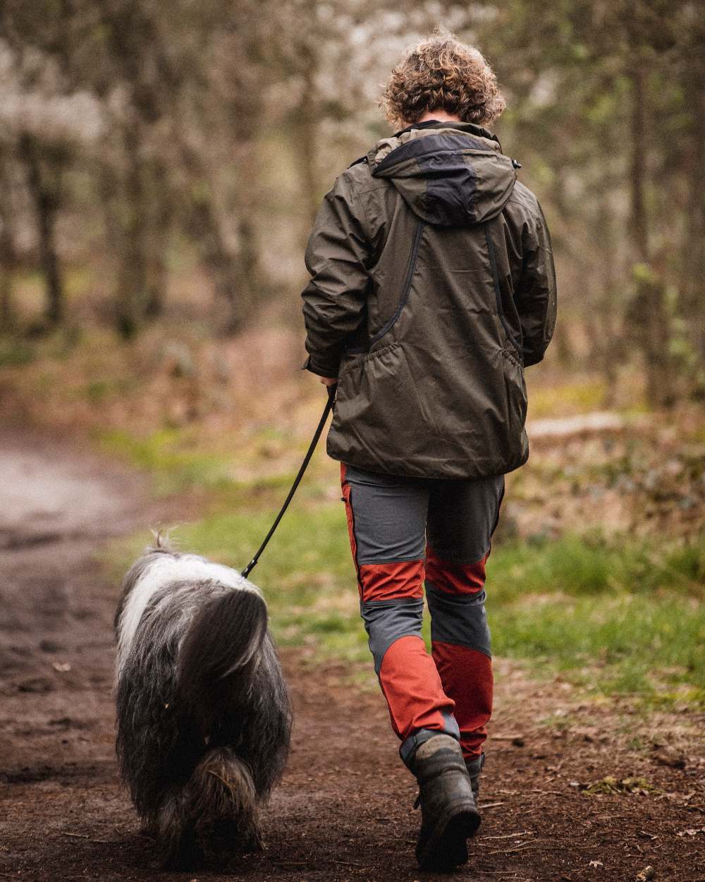 Terracotta Grey Coloured Pinewood Mens Caribou TC-Lite Trousers on outdoor background