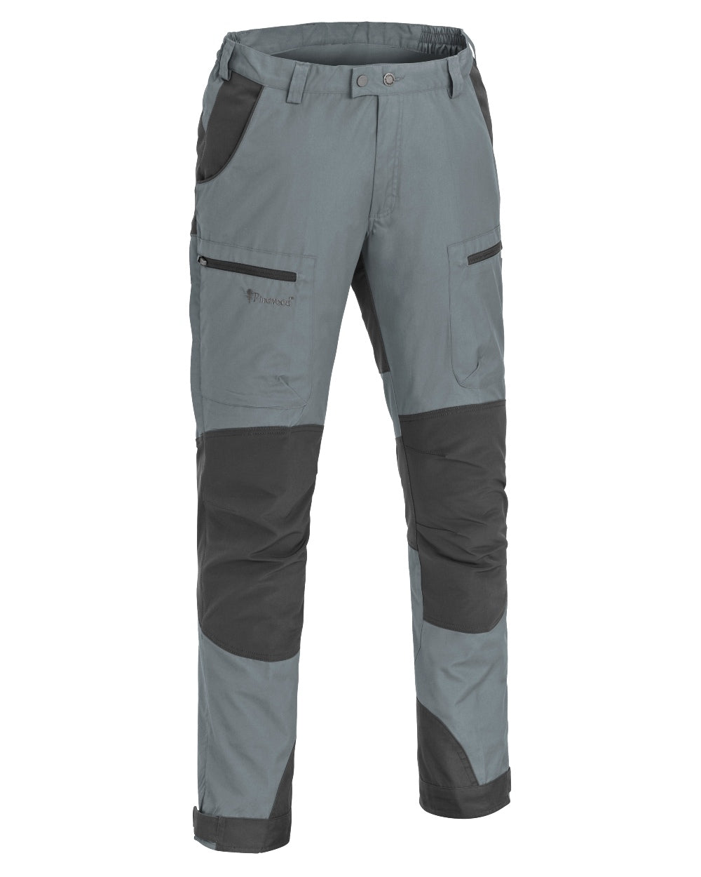 Storm Blue Dark Anthracite Coloured Pinewood Mens Caribou TC Trousers on white background