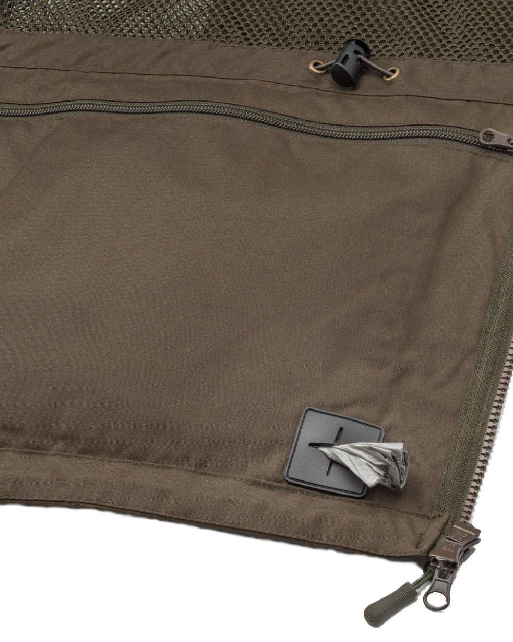 Suede Brown Dark Olive coloured Pinewood Mens Dog Sports 2.0 Vest on white background