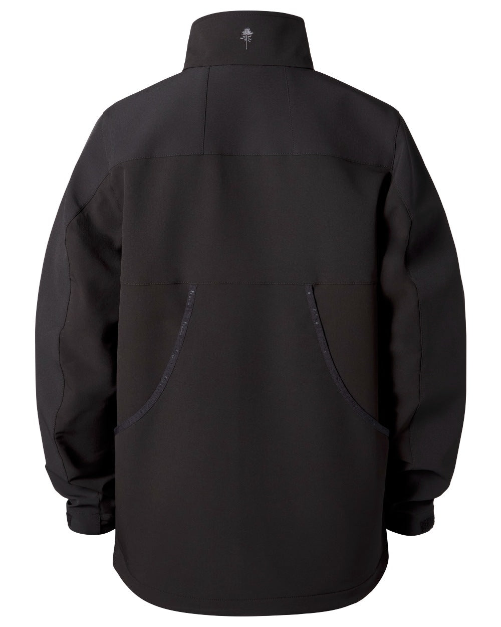 Black coloured Pinewood Mens Dog Sports Hybrid Stretch Jacket on white background