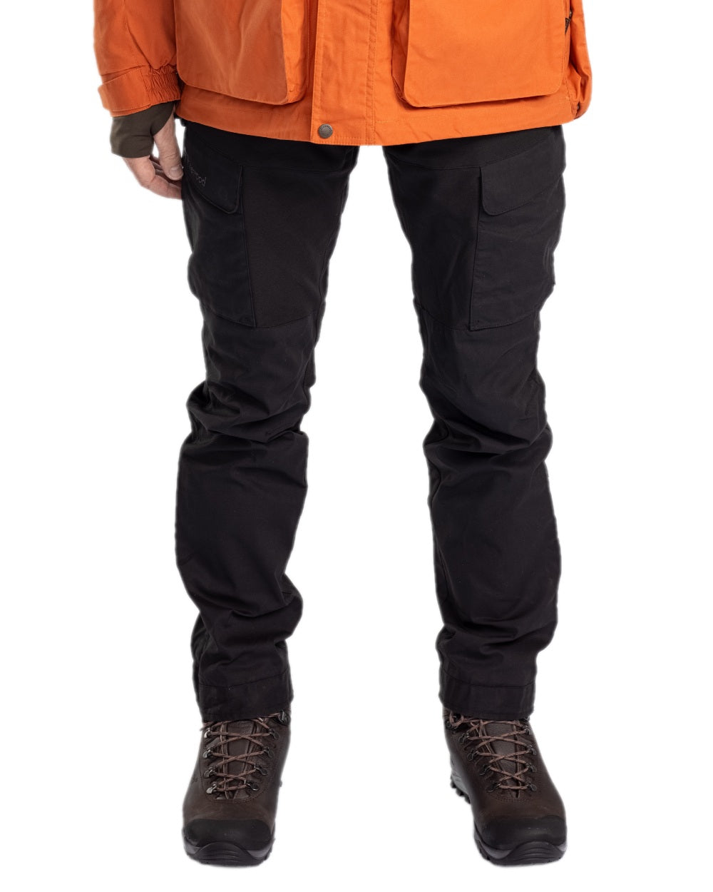 Black Coloured Pinewood Mens Dog Sports Trainer Extreme Trousers on white background