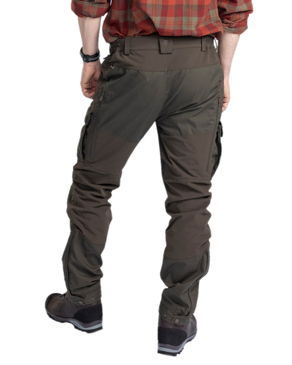 Moss Green Coloured Pinewood Mens Dog Sports Trainer Extreme Trousers on white background