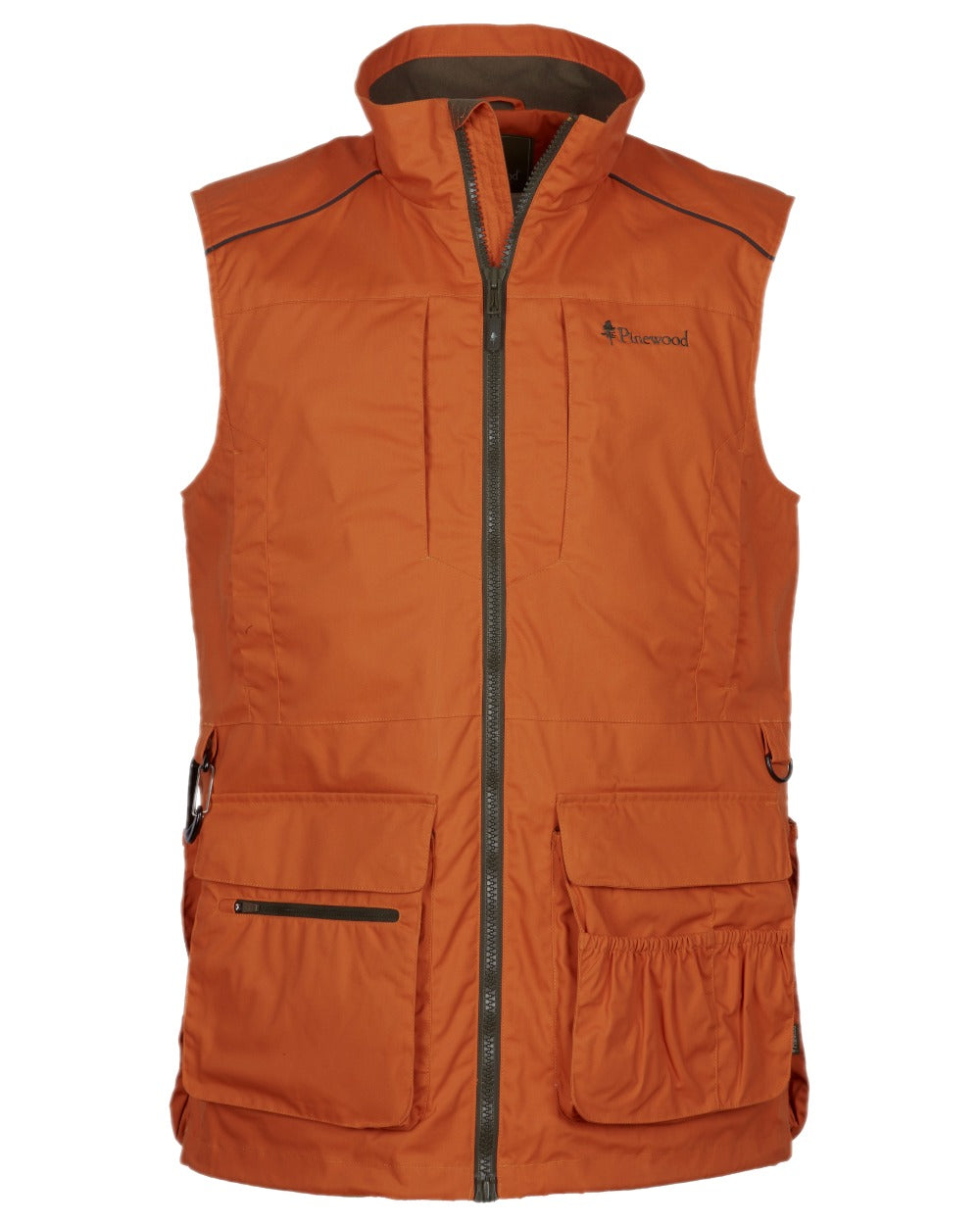 Burned Orange Coloured Pinewood Mens Dog Sports Trainer Vest on white background