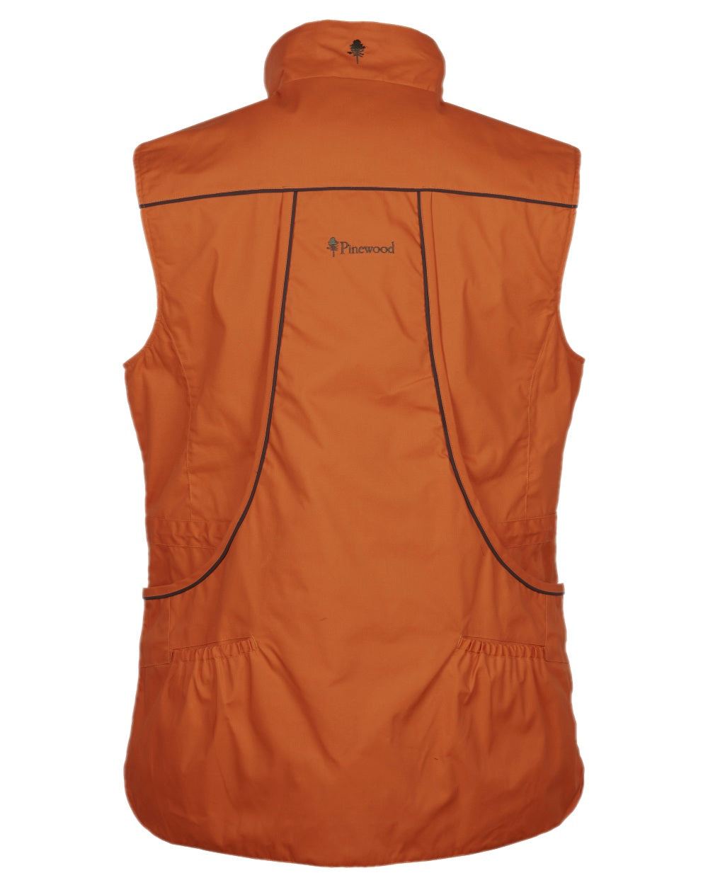 Burned Orange Coloured Pinewood Mens Dog Sports Trainer Vest on white background