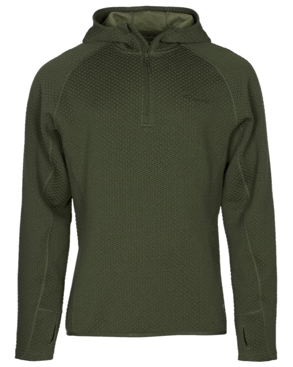 Dark Green Mel Coloured Pinewood Mens Everyday Travel Hoodie on white background