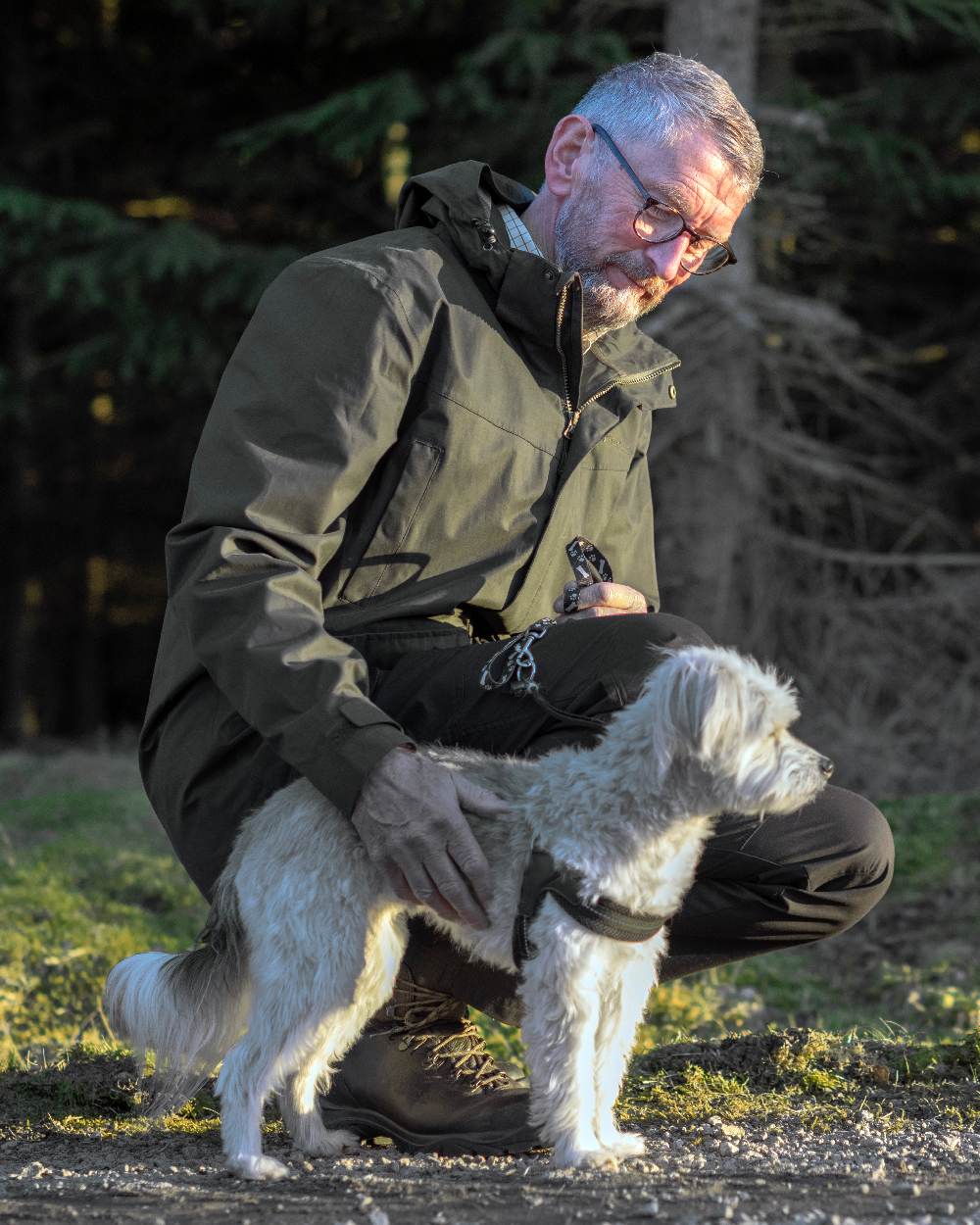 Black Coloured Pinewood Mens Finnveden Classic Trousers on outdoor background