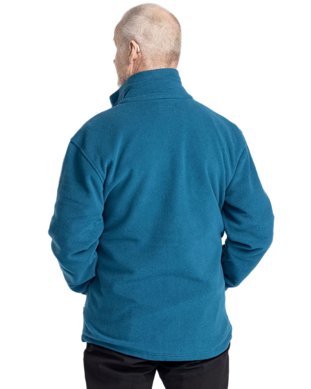 Dark Azur Blue Pinewood Mens Finnveden Fleece Jacket on white background