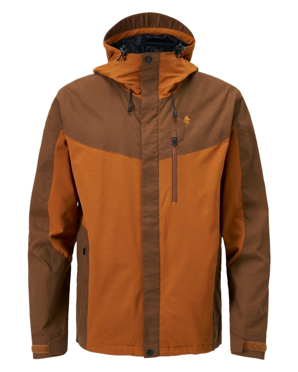 Fudge Nougat Coloured Pinewood Mens Finnveden Hybrid Extreme Jacket on white background