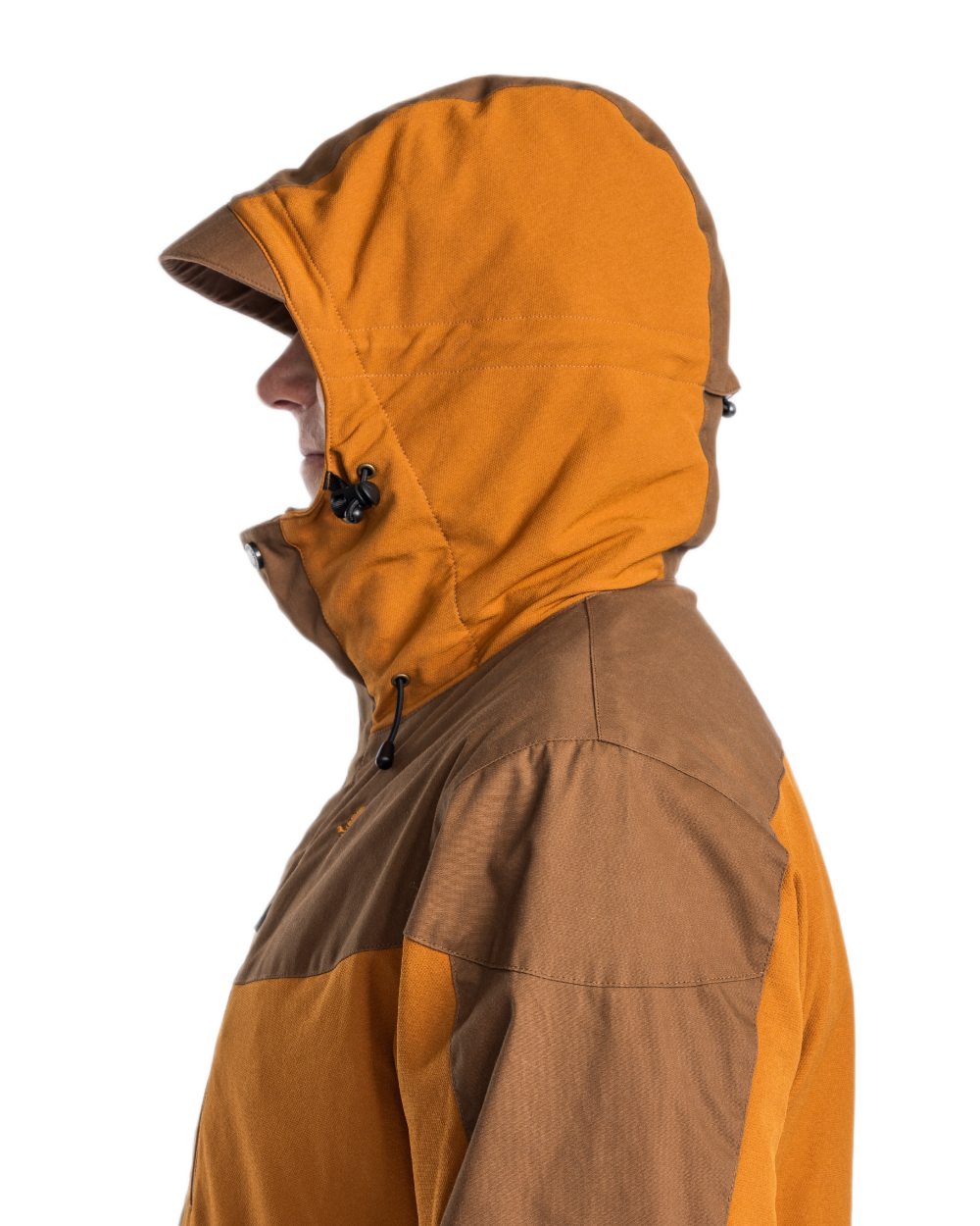 Fudge Nougat Coloured Pinewood Mens Finnveden Hybrid Extreme Jacket on white background
