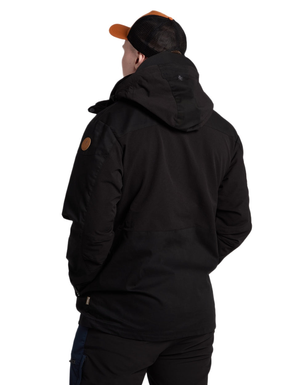 Black coloured Pinewood Mens Finnveden Hybrid Jacket on white background