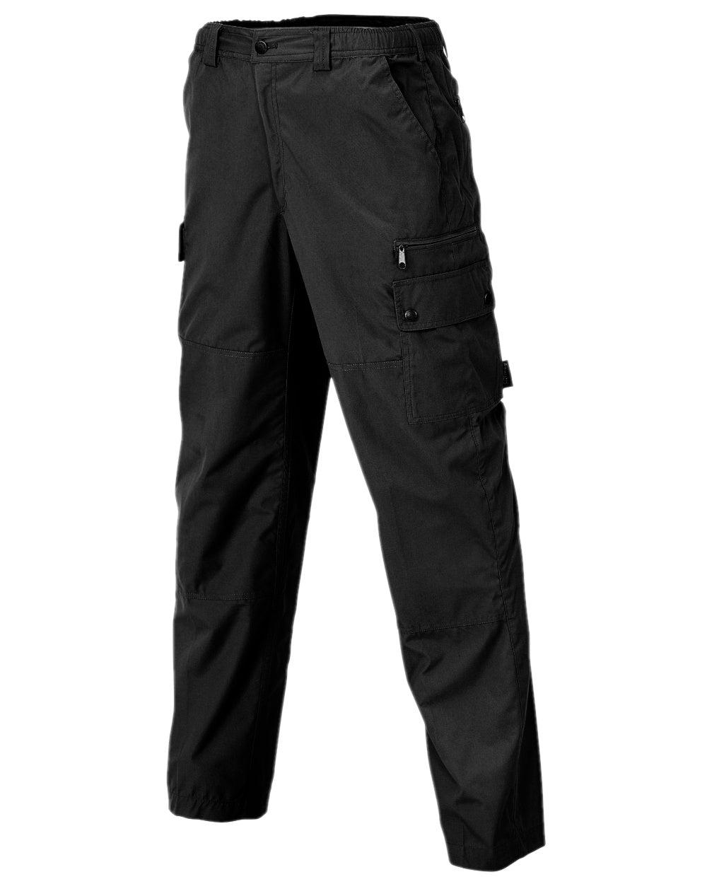 Black Coloured Pinewood Mens Finnveden Outdoor Classical Trousers on white background