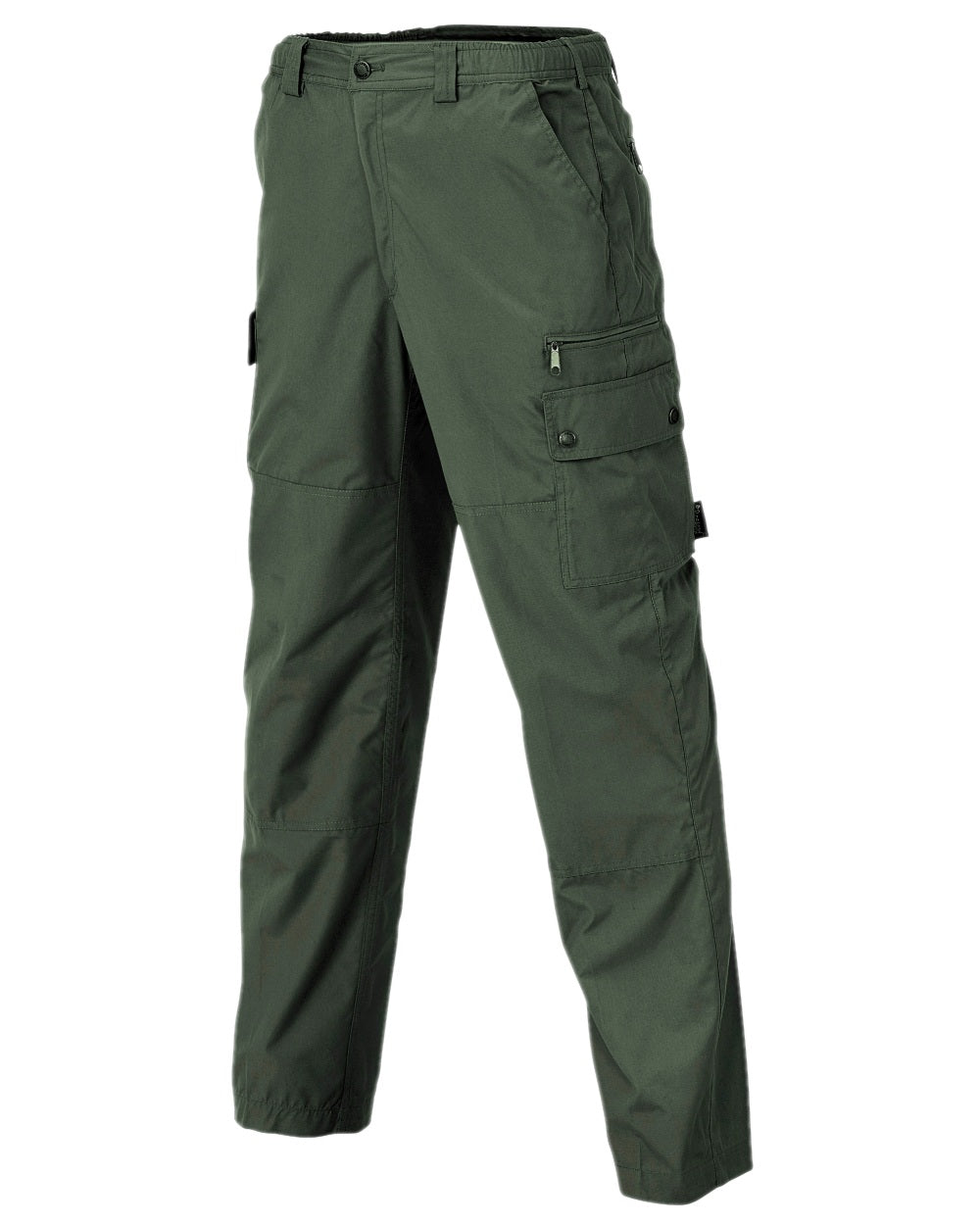 Moss Green Coloured Pinewood Mens Finnveden Outdoor Classical Trousers on white background