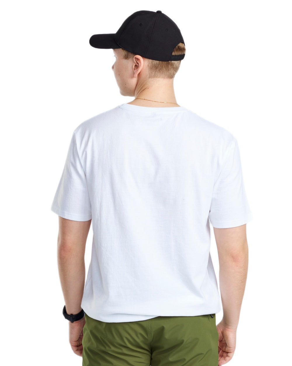 White Melange Pine Tree coloured Pinewood Mens Finnveden Recycled T-Shirt on white background
