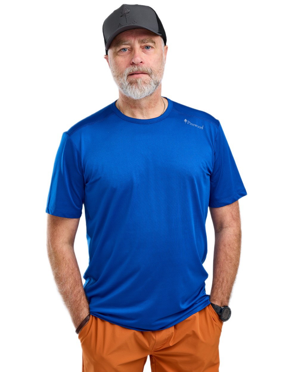 Galaxy Blue coloured Pinewood Mens Function T-Shirt on white background