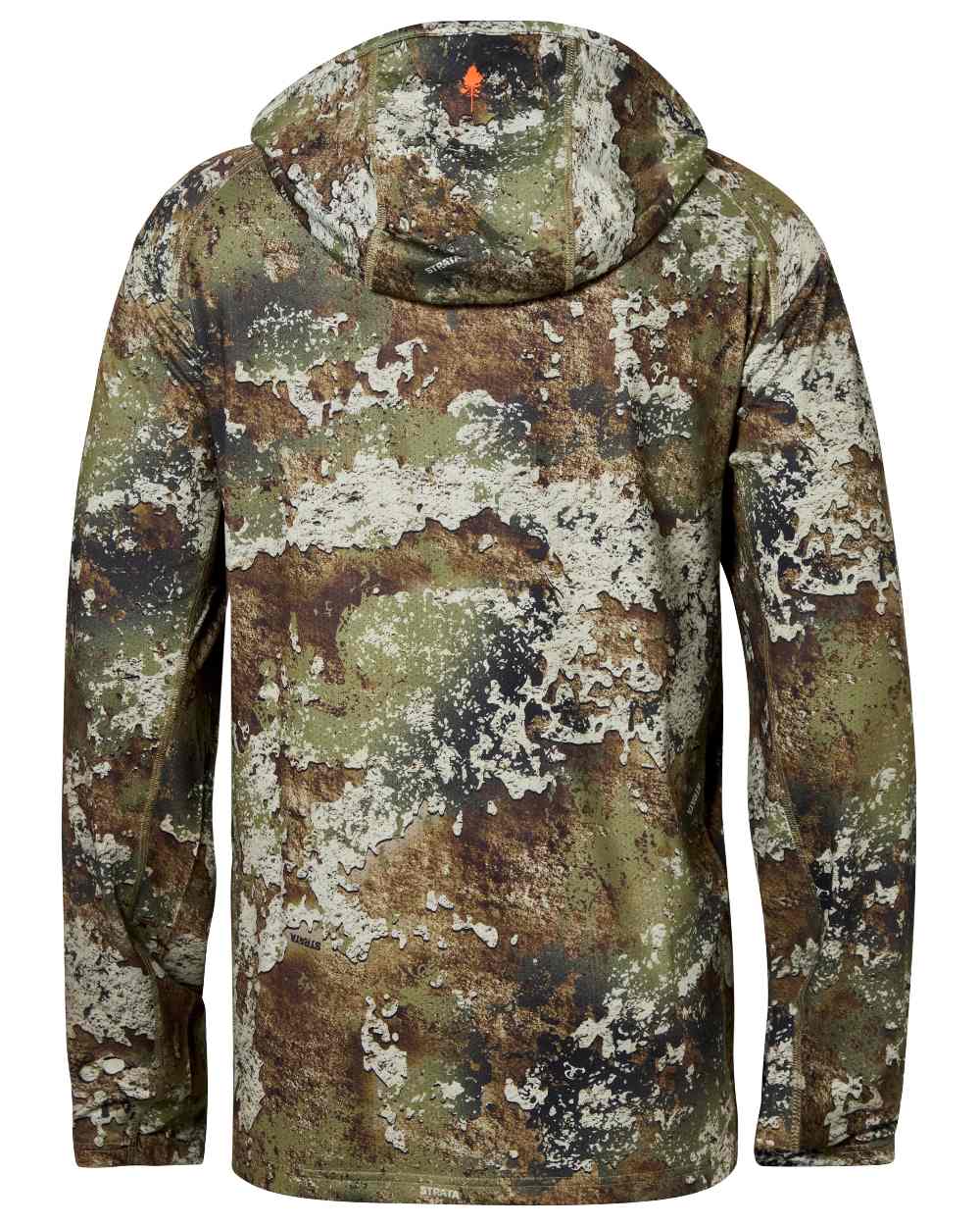 Strata coloured Pinewood Mens Furudal Camou InsectSafe Hoodie on white background