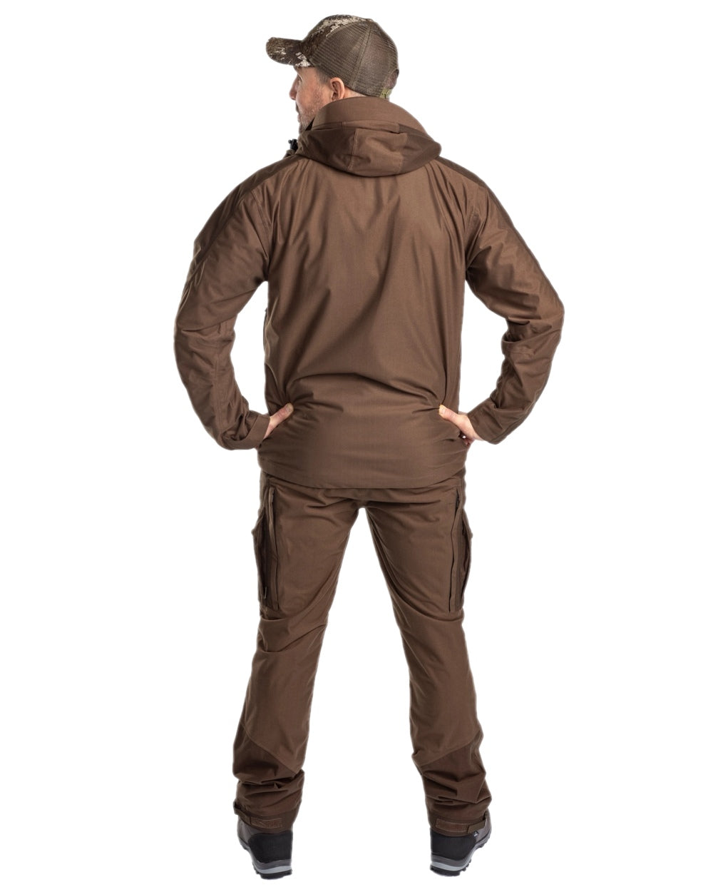 Hunting Brown Suede Brown Coloured Pinewood Mens Furudal Retriever Active Hunting Trousers on white background