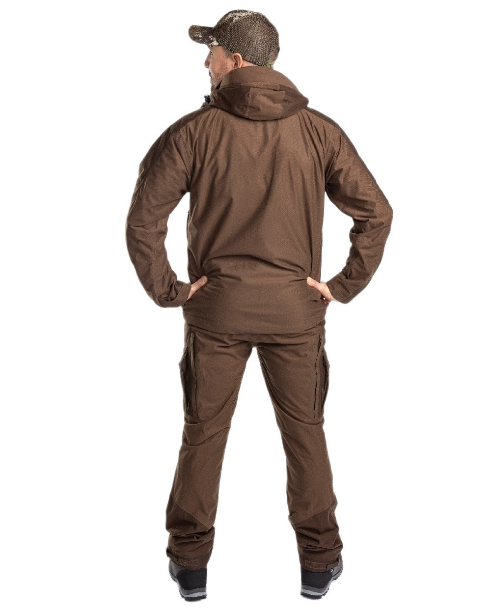 Hunting Brown Suede Brown Coloured Pinewood Mens Furudal Retriever Active Jacket on white background