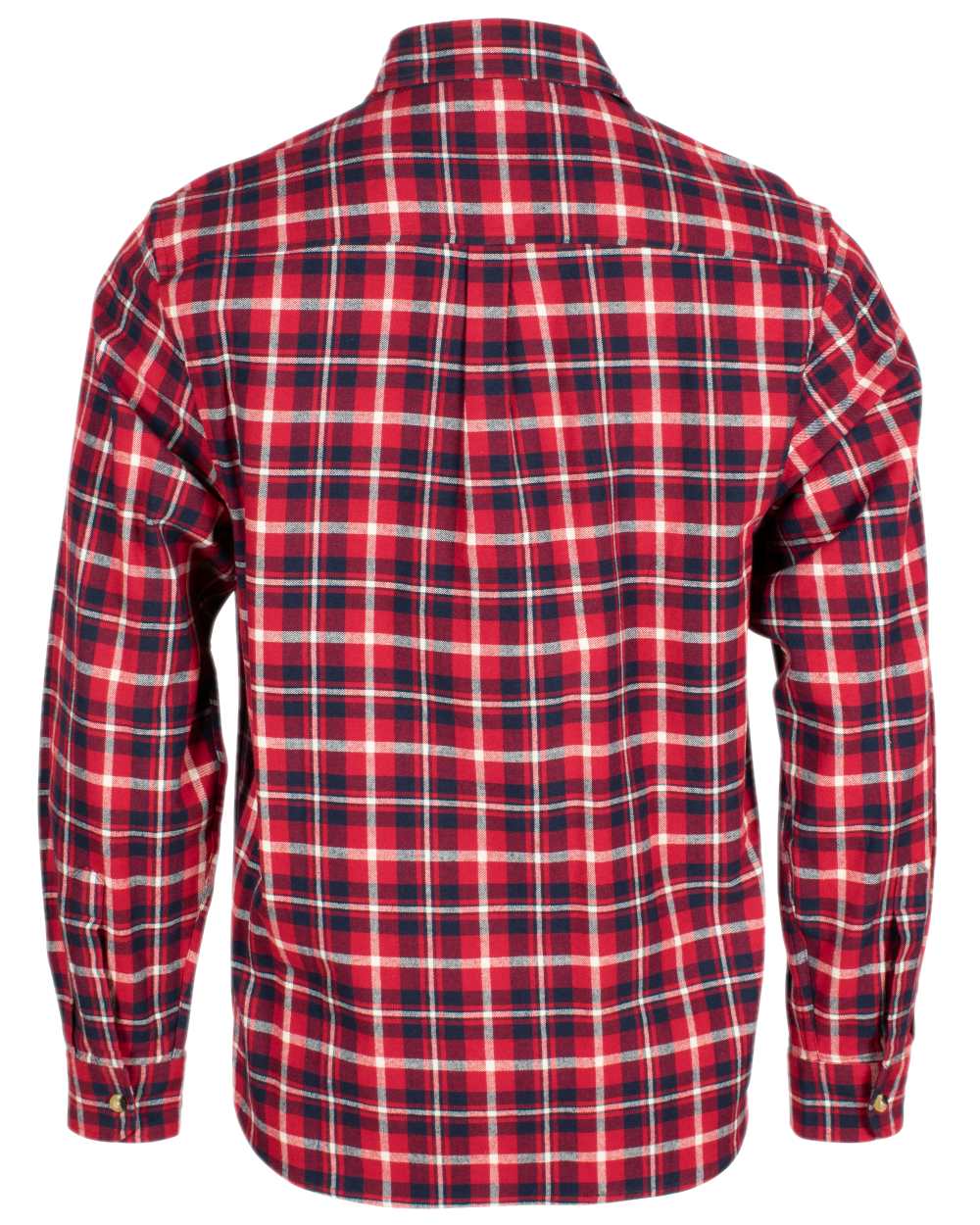 Red Navy Coloured Pinewood Mens Harjedalen Shirt on white background