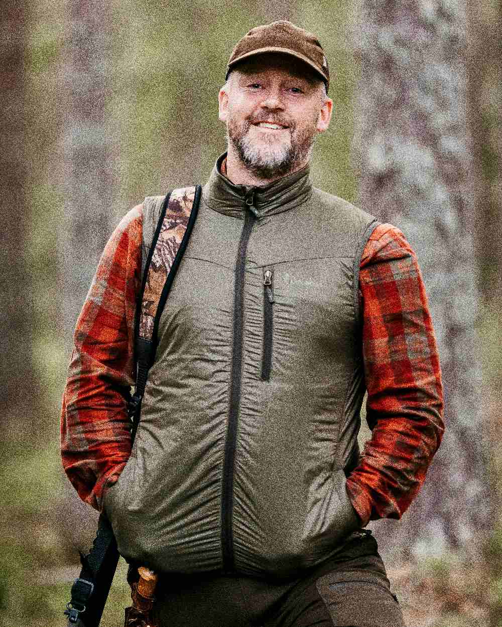 Terracotta Green Coloured Pinewood Mens Harjedalen Shirt on outdoor background