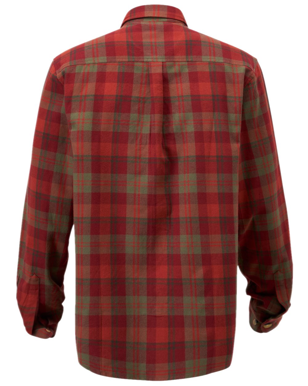 Terracotta Green Coloured Pinewood Mens Harjedalen Shirt on white background