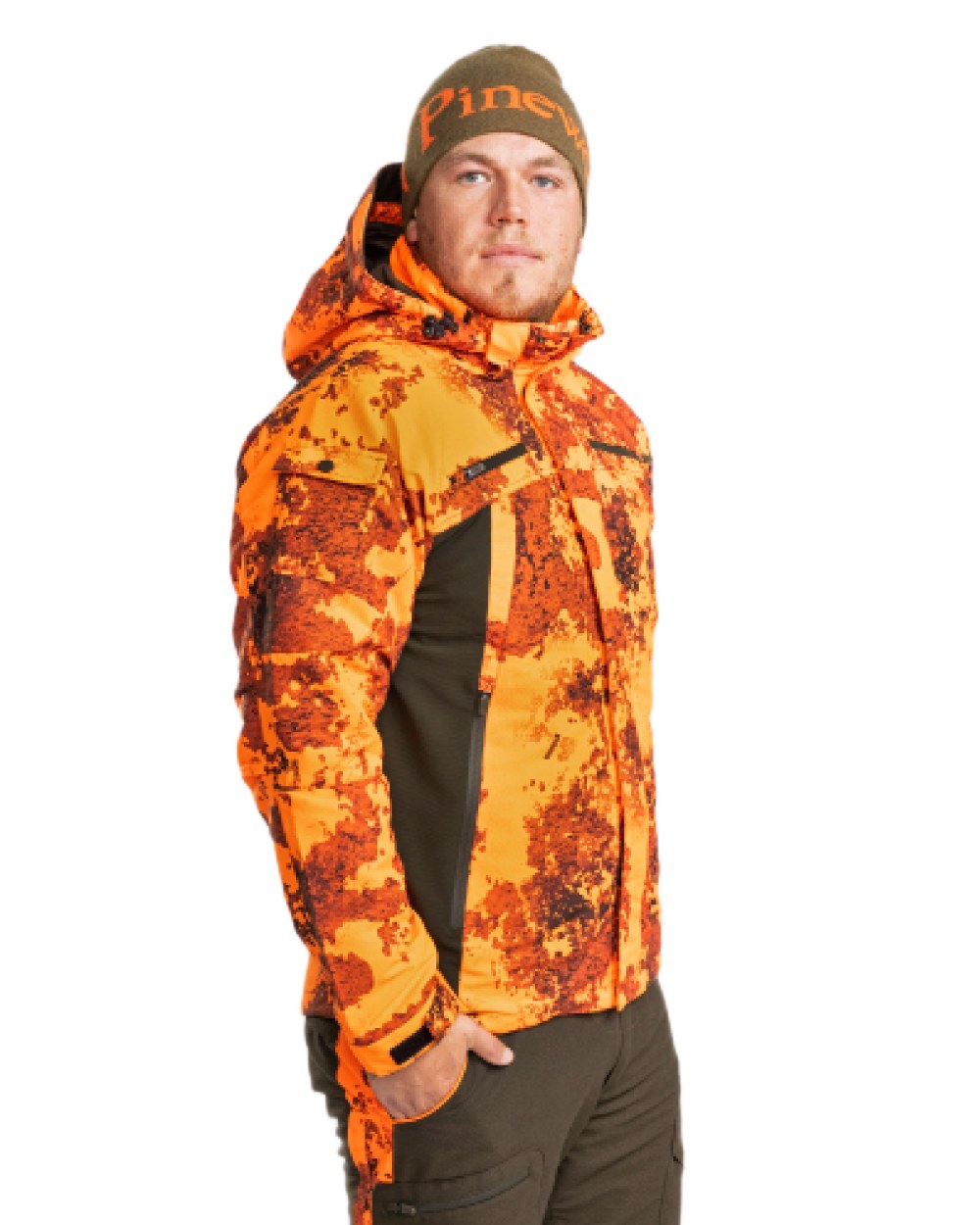 Strata Blaze Coloured Pinewood Mens Hunter Pro Xtreme 2.0 Camou Jacket on white background