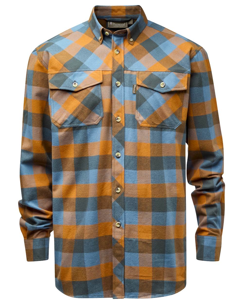 Fudge Blue coloured Pinewood Mens Lumbo Shirt on white background