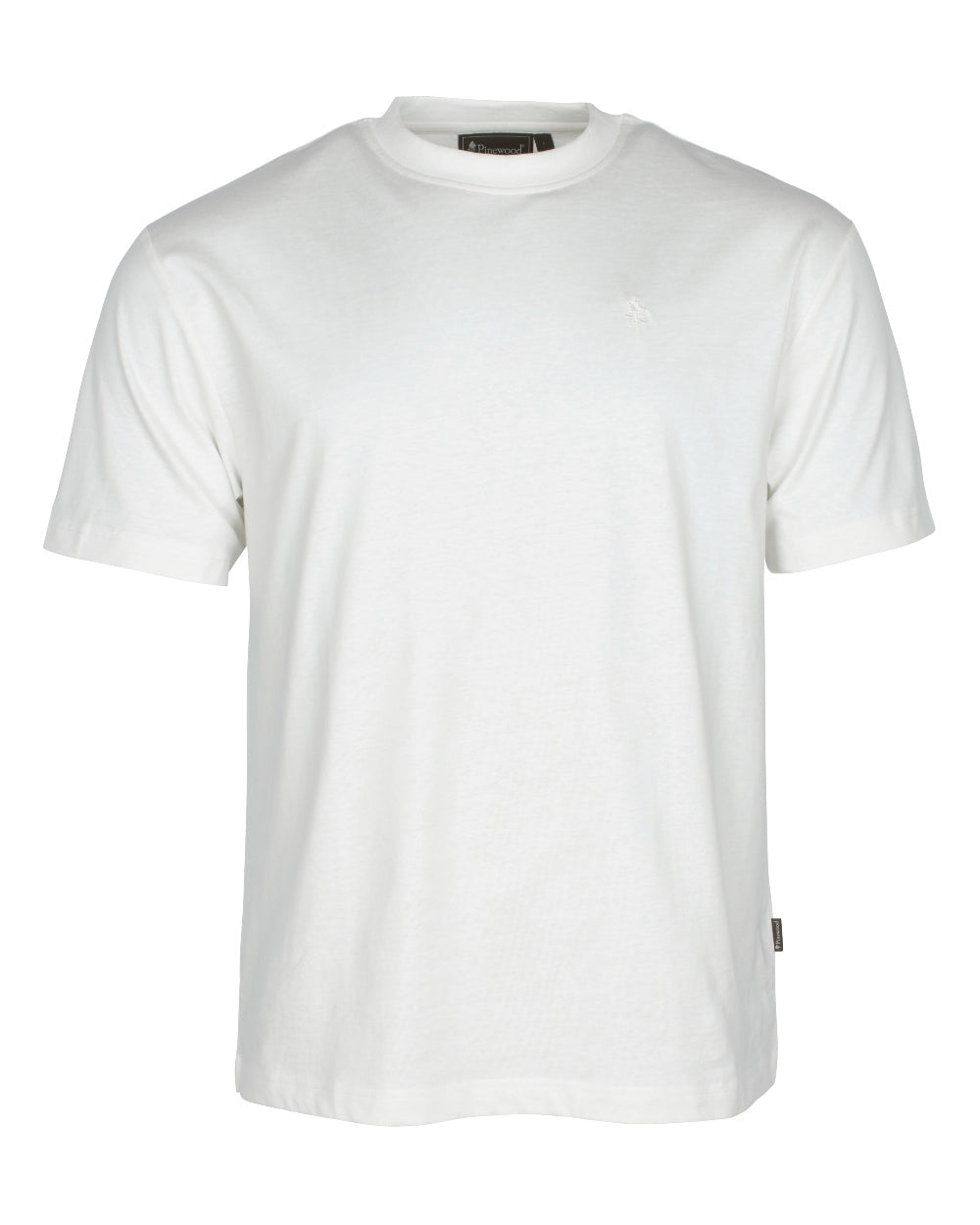 Olive White Dark Anthracite coloured Pinewood Mens Outdoor 3-Pack T-Shirt on white background