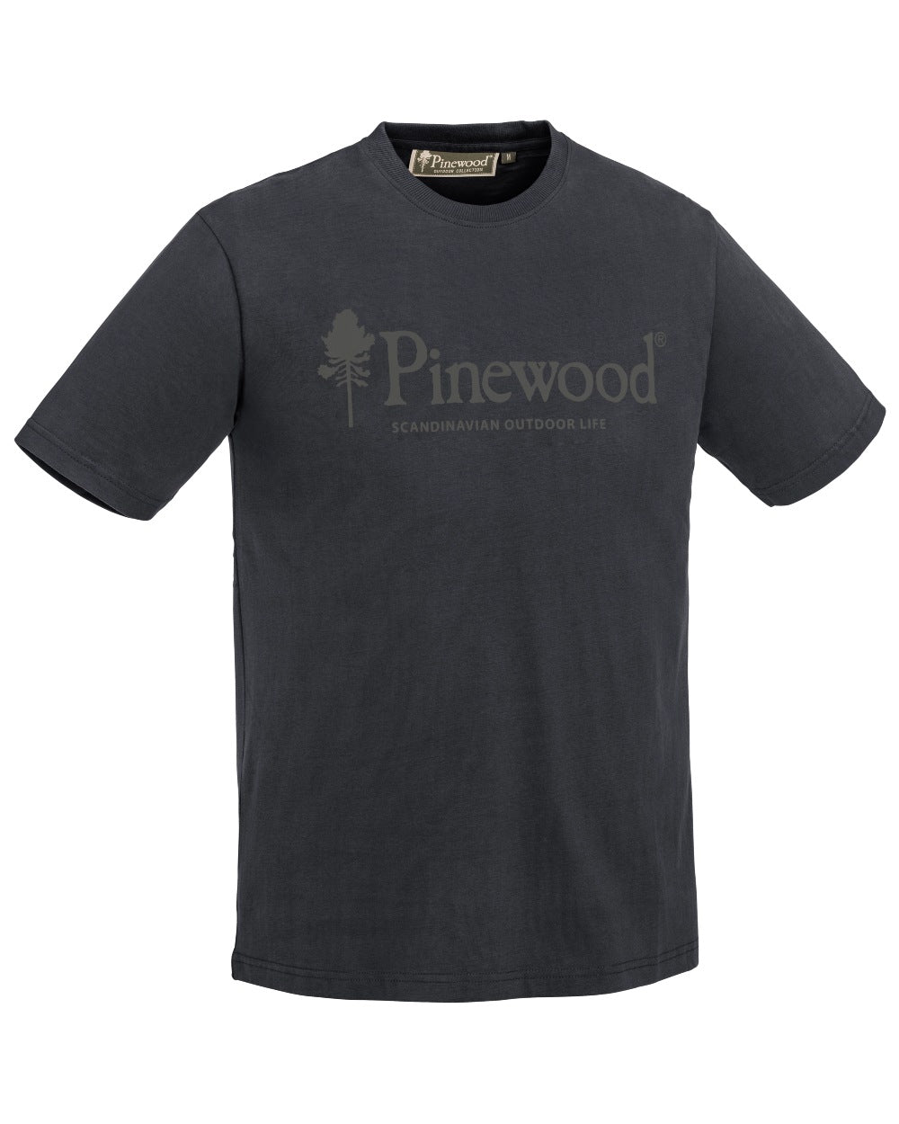 Dark Navy coloured Pinewood Mens Outdoor Life T-Shirt on white background