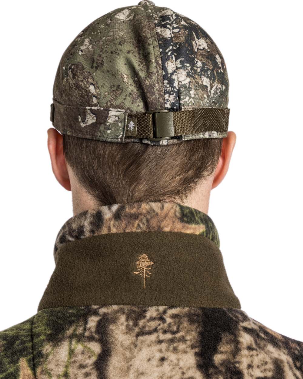 Atera Camou Hunting Green Coloured Pinewood Mens Furudal Hunters Camou Fleece Jacket on white background