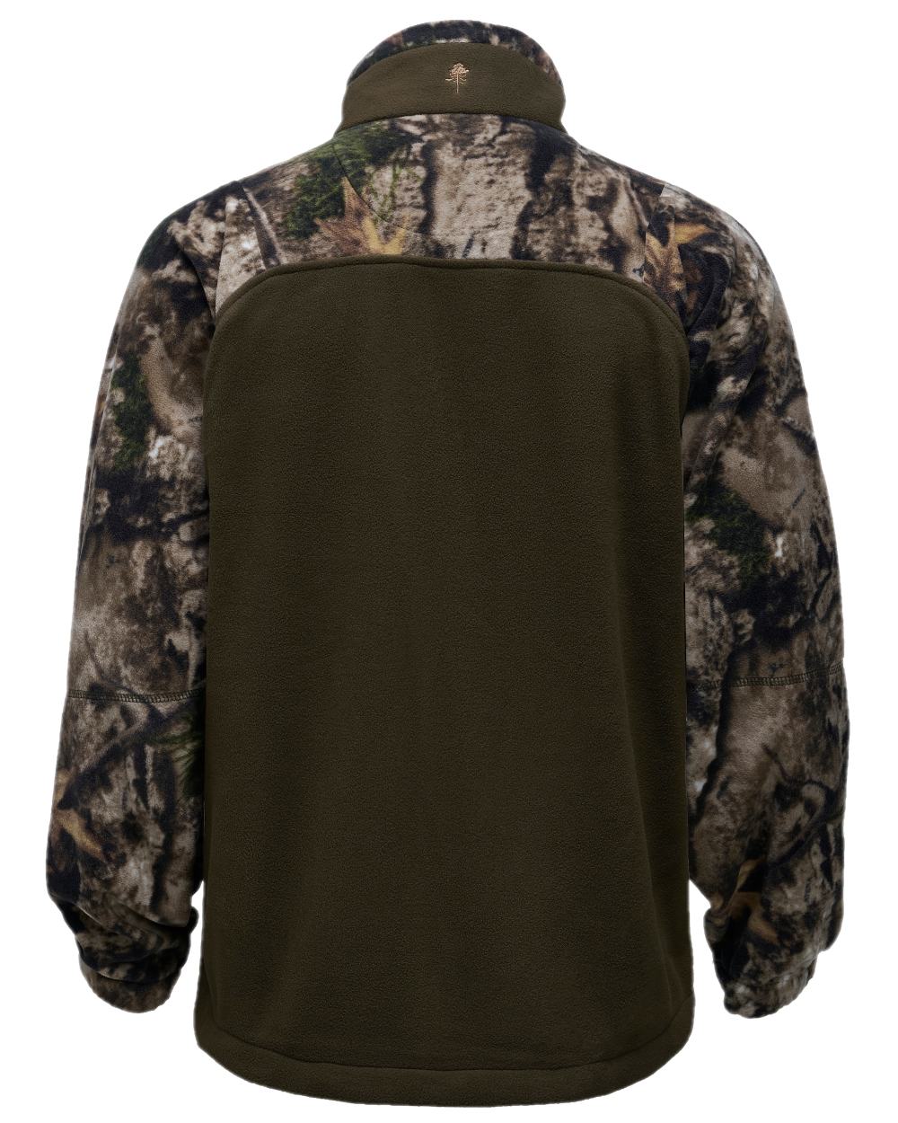 Atera Camou Hunting Green Coloured Pinewood Mens Furudal Hunters Camou Fleece Jacket on white background