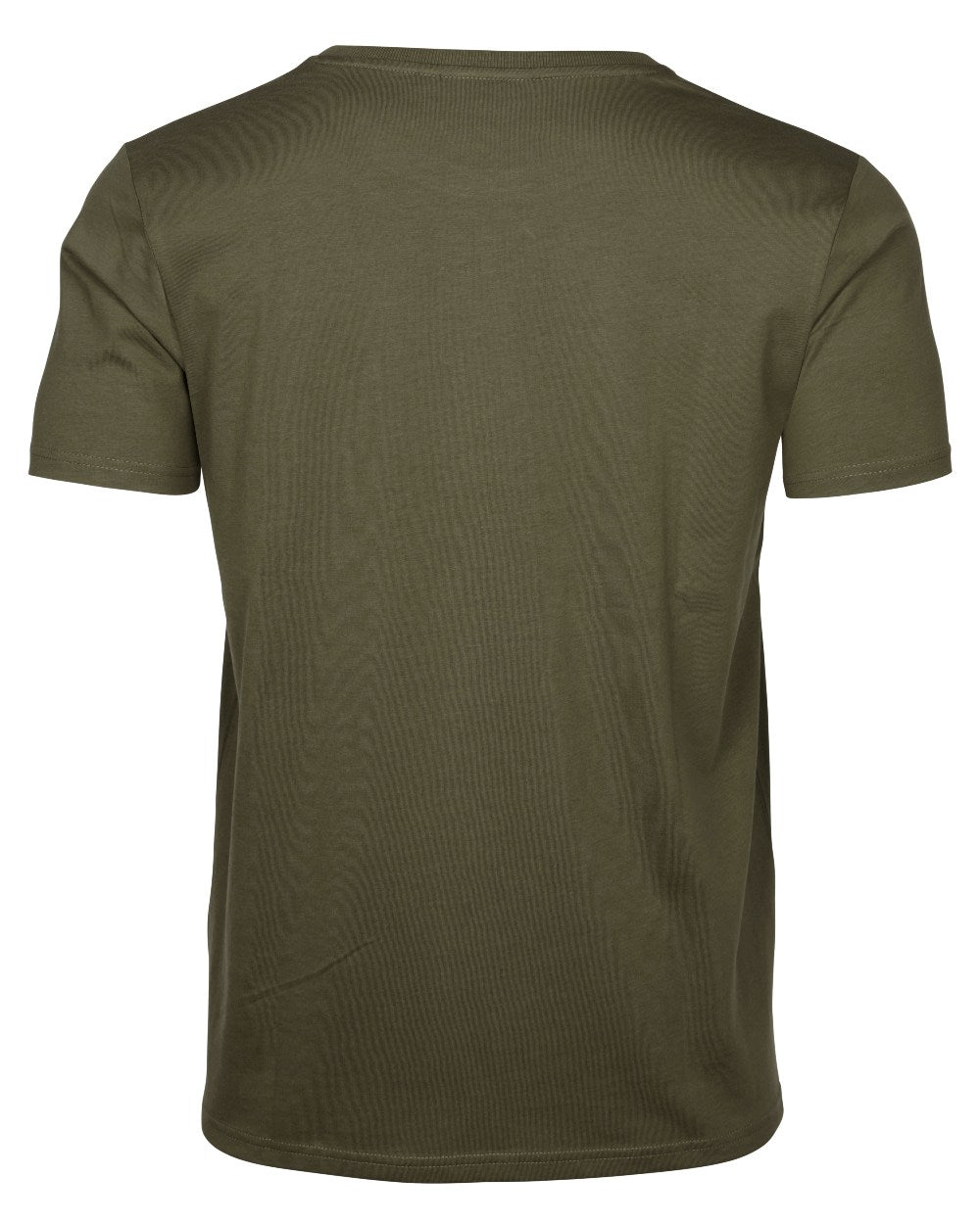 Olive coloured Pinewood Mens Roe Deer T-Shirt on white background
