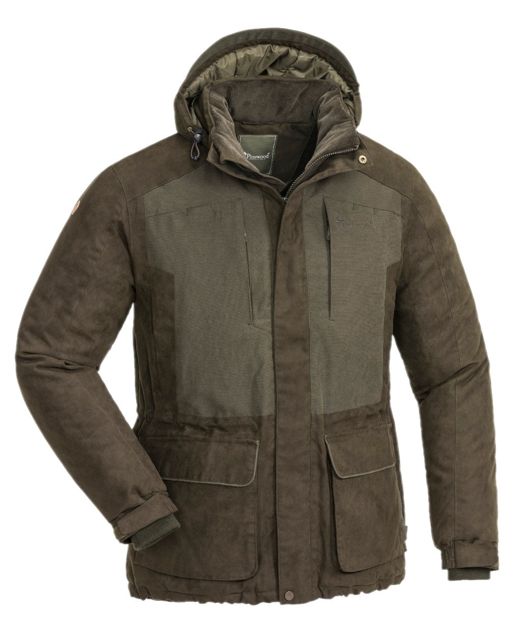 Suede Brown Coloured Pinewood Mens Smaland Abisko 2.0 Hunting Jacket on white background