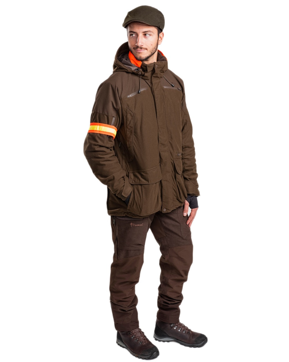 Hunting Green coloured Pinewood Mens Smaland Forest Trousers on white background